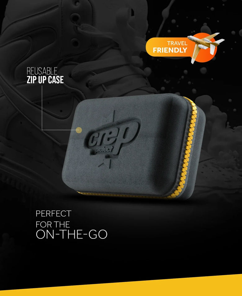 Reusable Crep Protect sneaker bag, designed for convenient sneaker care product storage and portability.