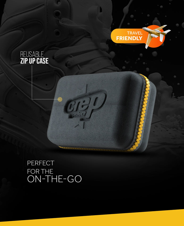 Reusable Crep Protect sneaker bag, designed for convenient sneaker care product storage and portability.
