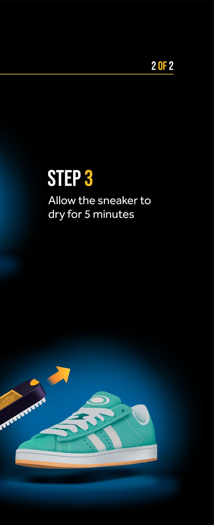 Step four: brush the suede nap